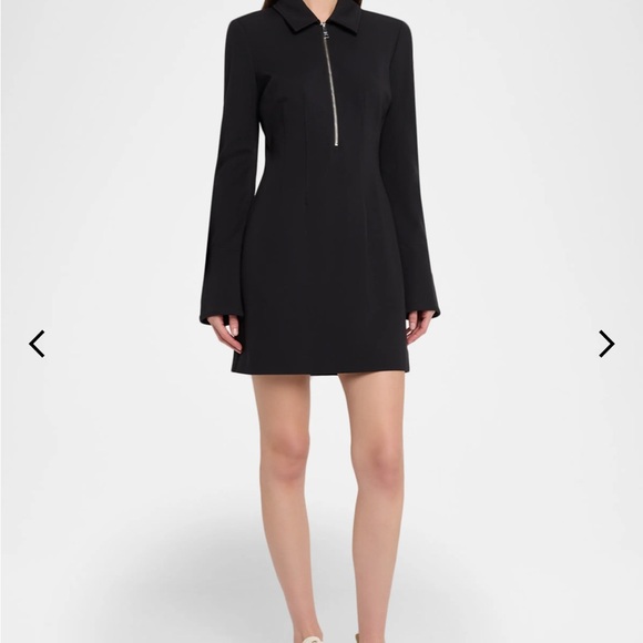 Veronica Beard Capelle Half Zip Long Sleeve Dress - Picture 4 of 5